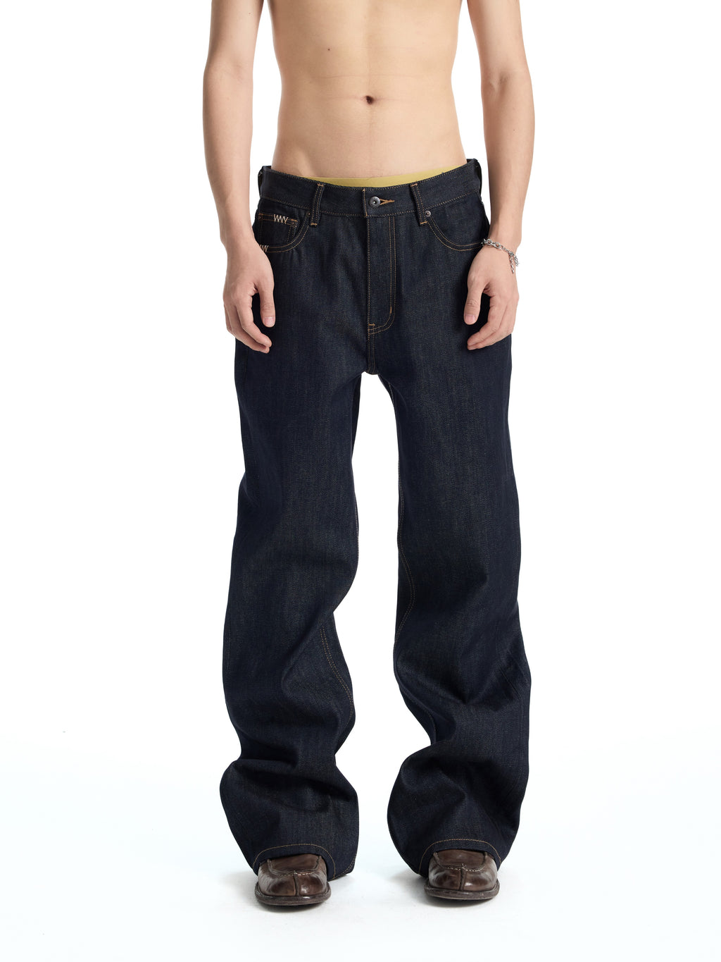 UNCLE RICH  Hand-Stitch 13.5oz Raw Denim 646 Micro Flare Jeans 001