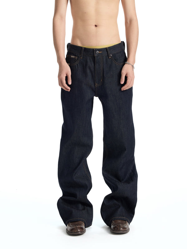 UNCLE RICH  Hand-Stitch 13.5oz Raw Denim 646 Micro Flare Jeans 001
