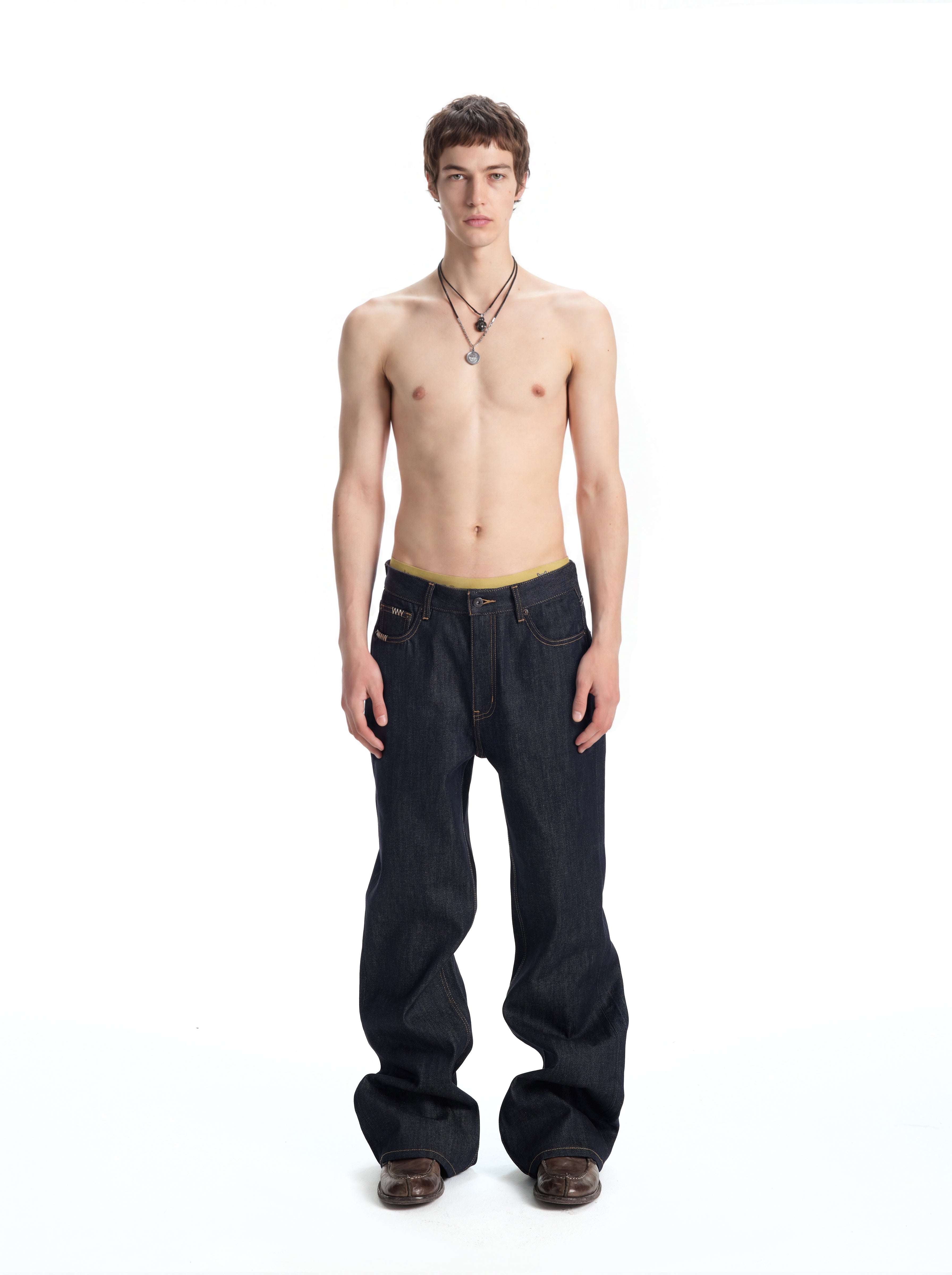 UNCLE RICH  Hand-Stitch 13.5oz Raw Denim 646 Micro Flare Jeans 001