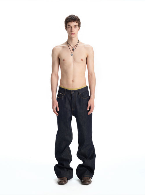 UNCLE RICH  Hand-Stitch 13.5oz Raw Denim 646 Micro Flare Jeans 001