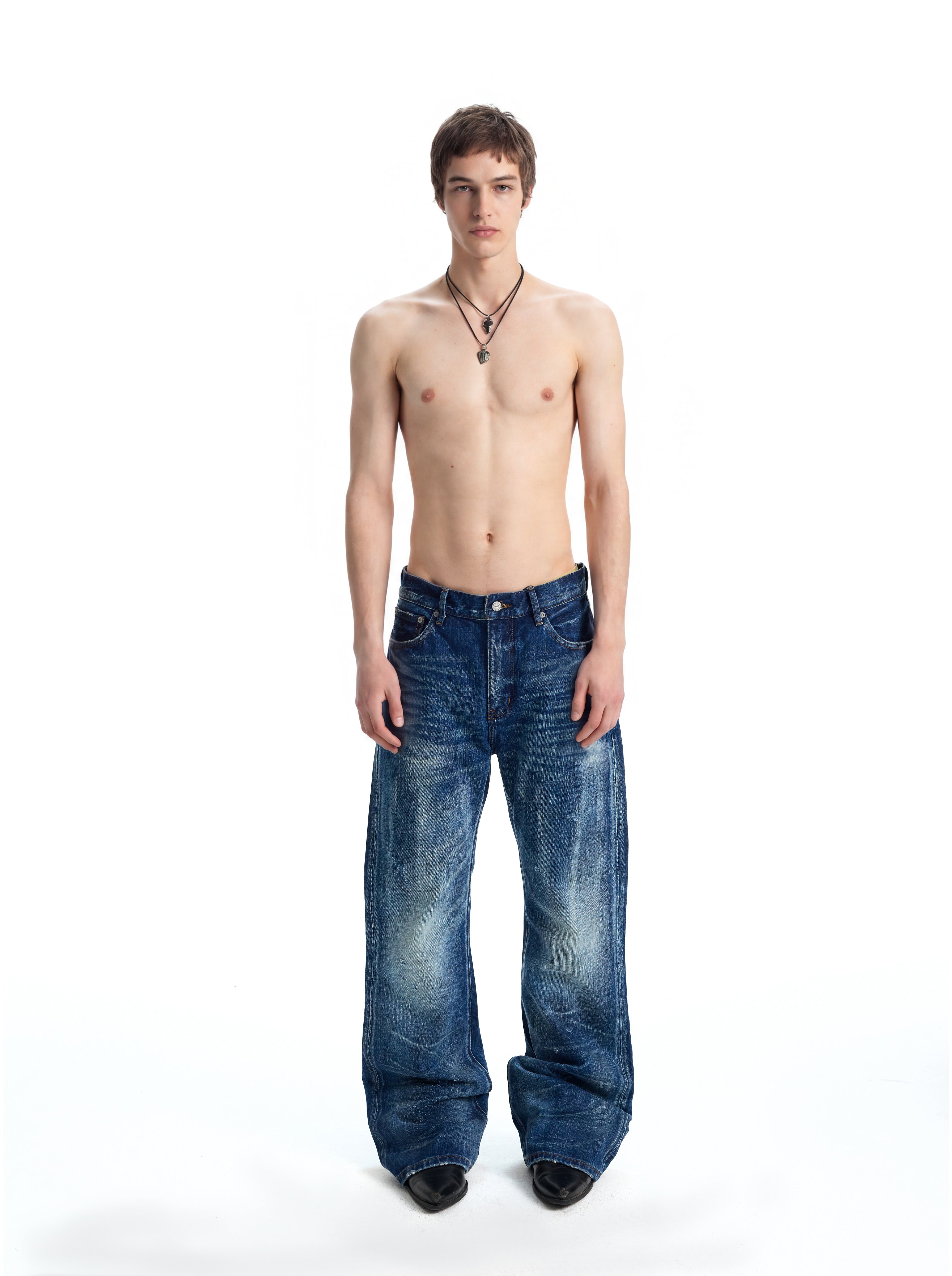 UNCLE RICH Deer Hunter Cobalt Blue Surge 646 Flare Jeans 007