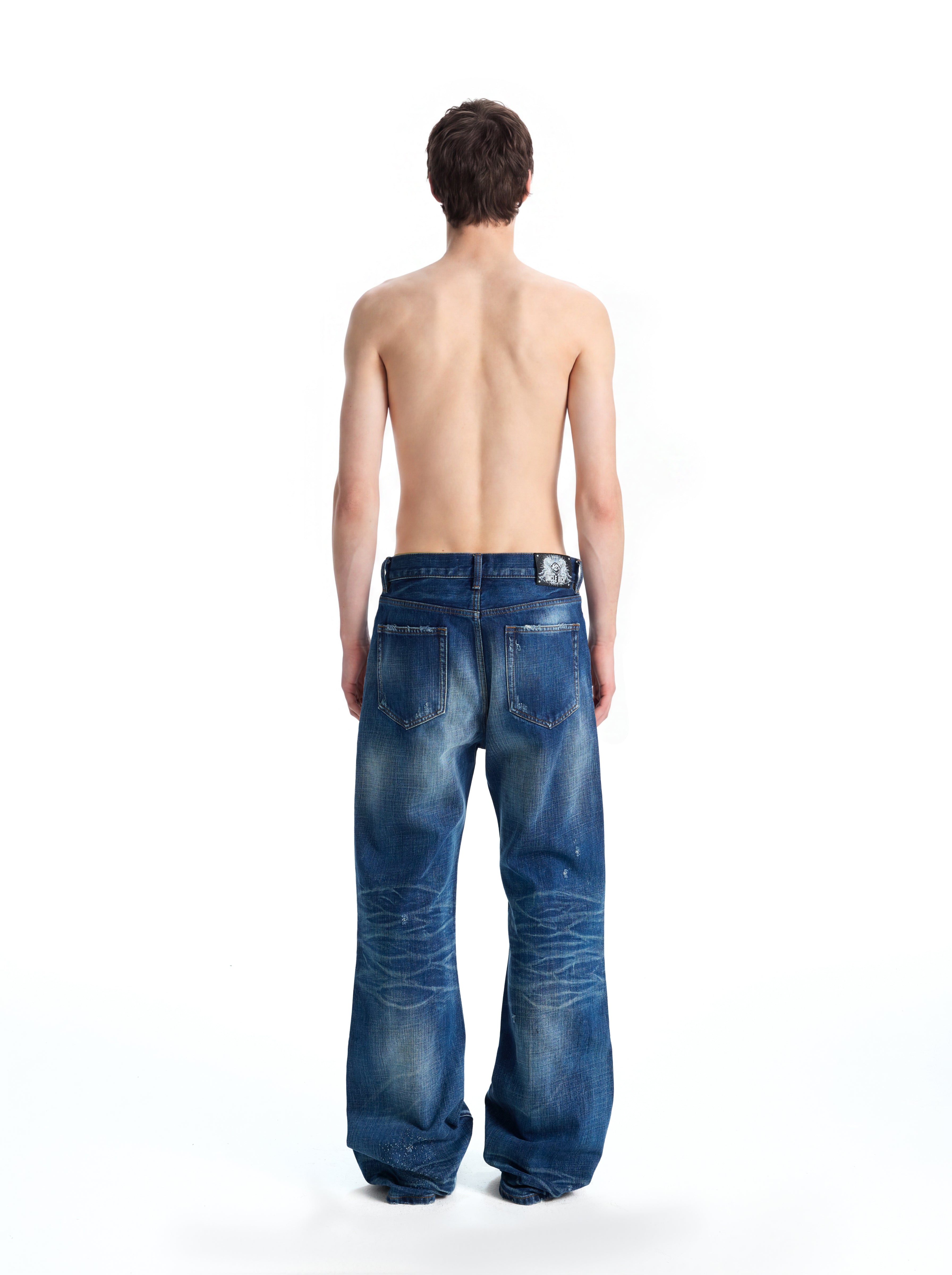 UNCLE RICH Deer Hunter Cobalt Blue Surge 646 Flare Jeans 007