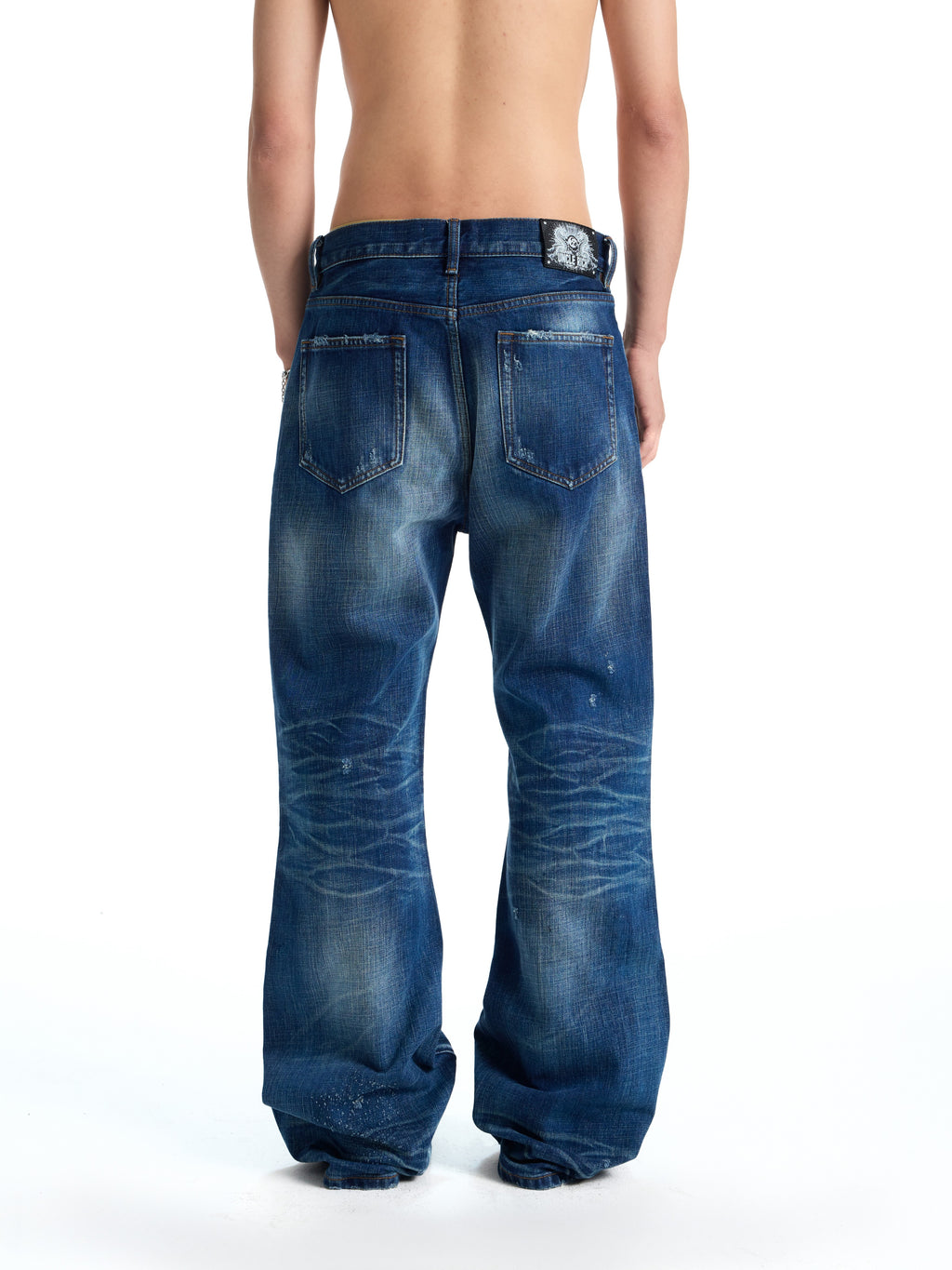 UNCLE RICH Deer Hunter Cobalt Blue Surge 646 Flare Jeans 007