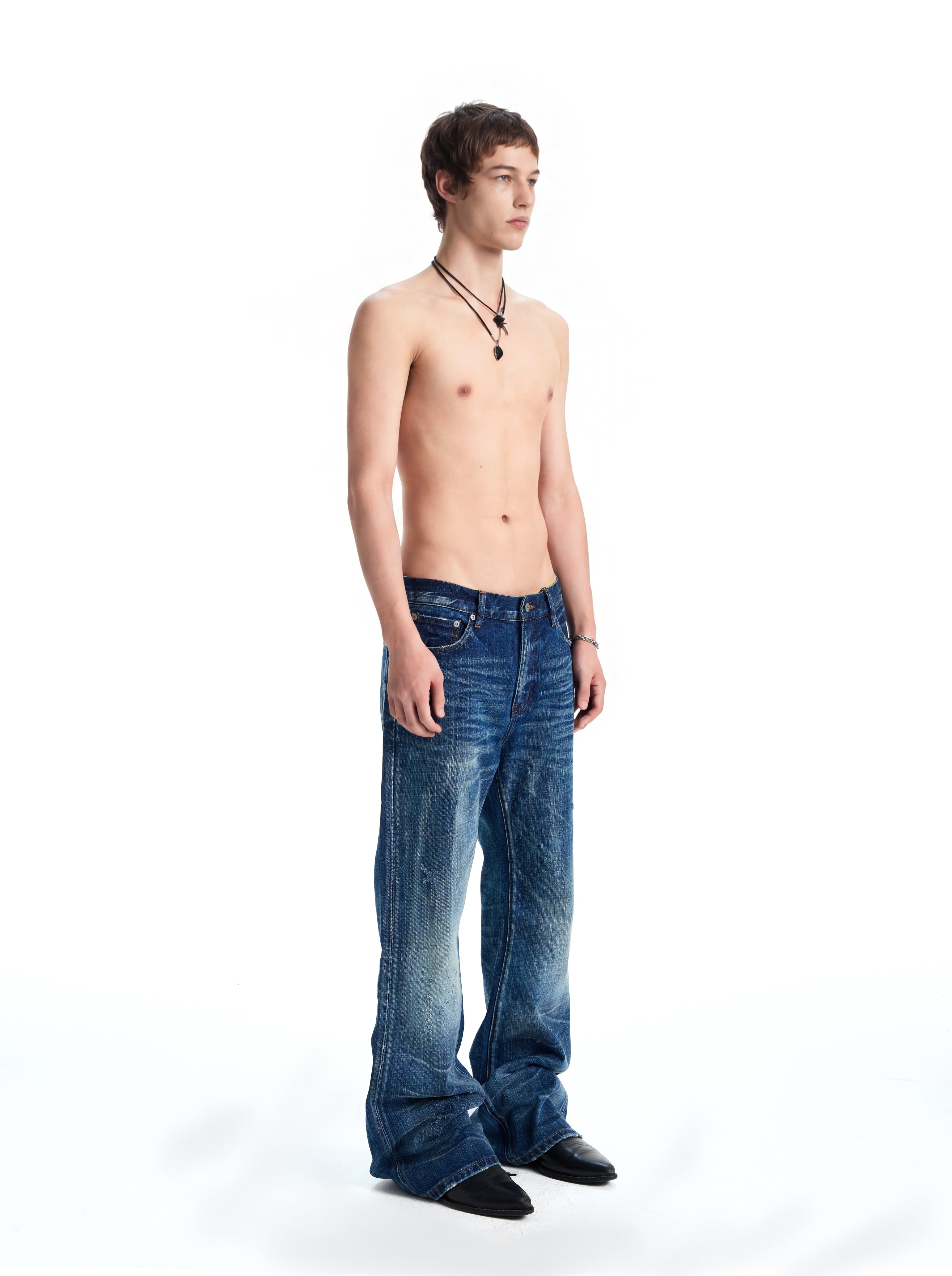 UNCLE RICH Deer Hunter Cobalt Blue Surge 646 Flare Jeans 007