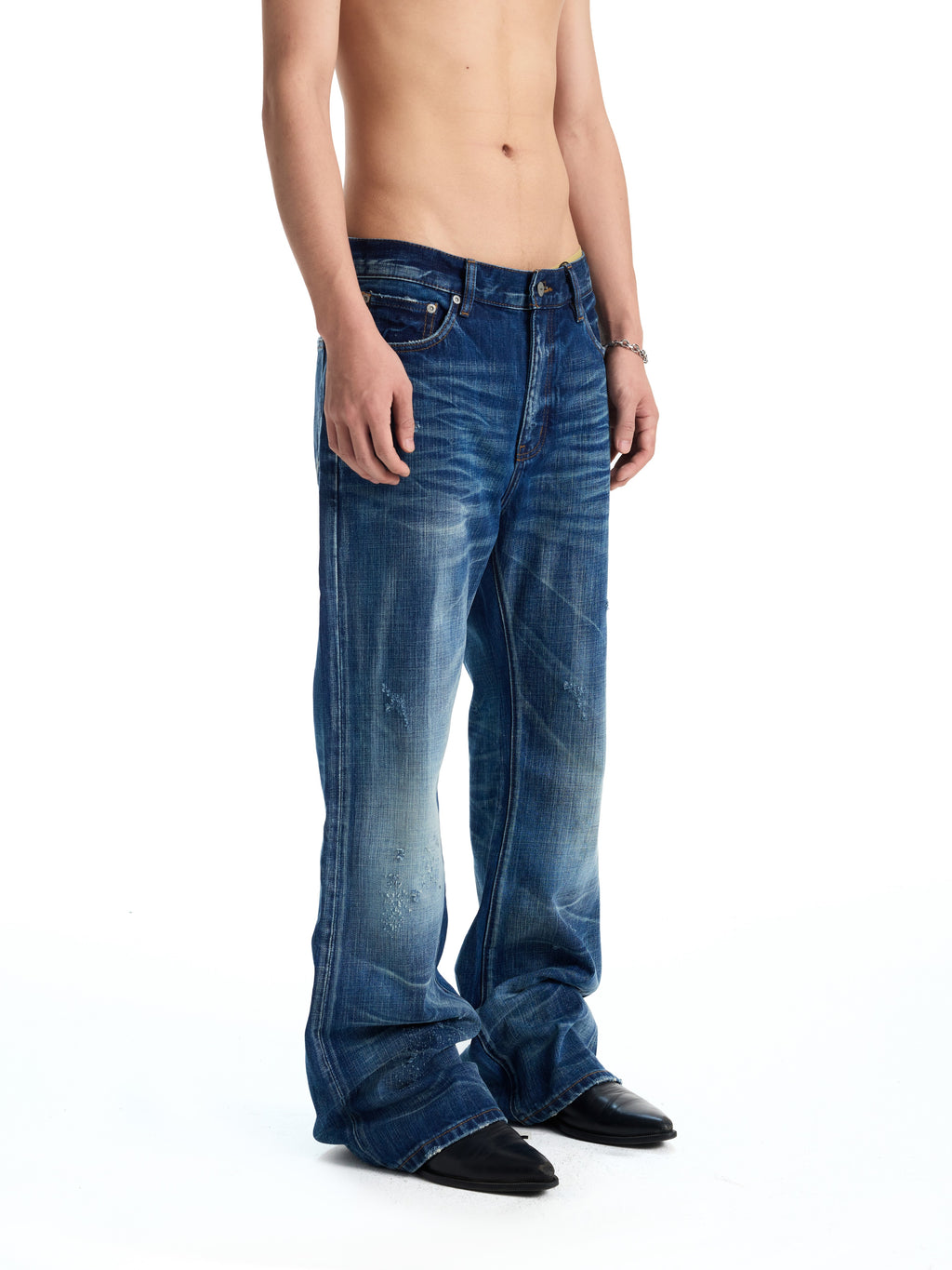 UNCLE RICH Deer Hunter Cobalt Blue Surge 646 Flare Jeans 007