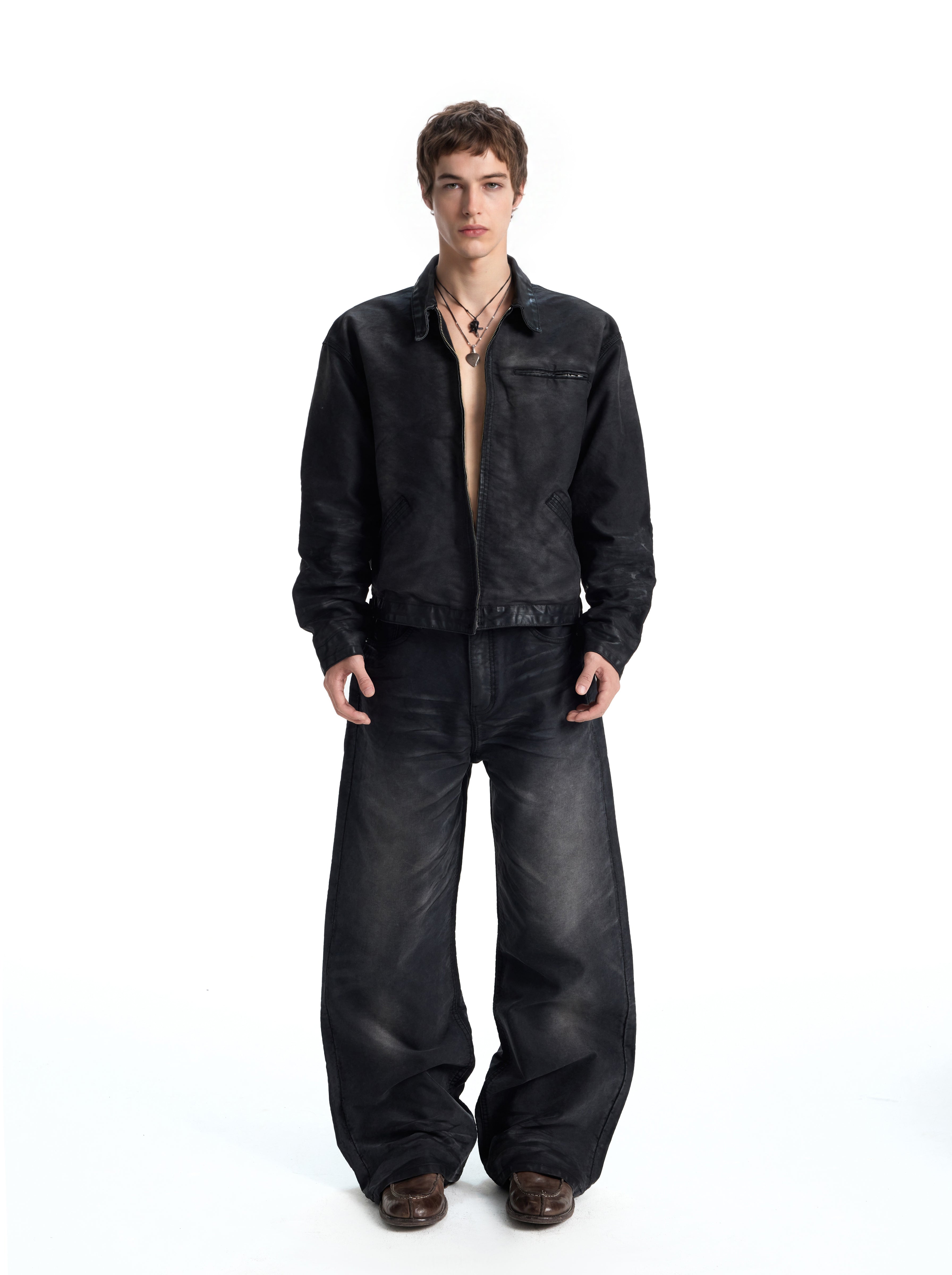 UNCLE RICH Mottled Painted Semi-Wax J97 Jacket