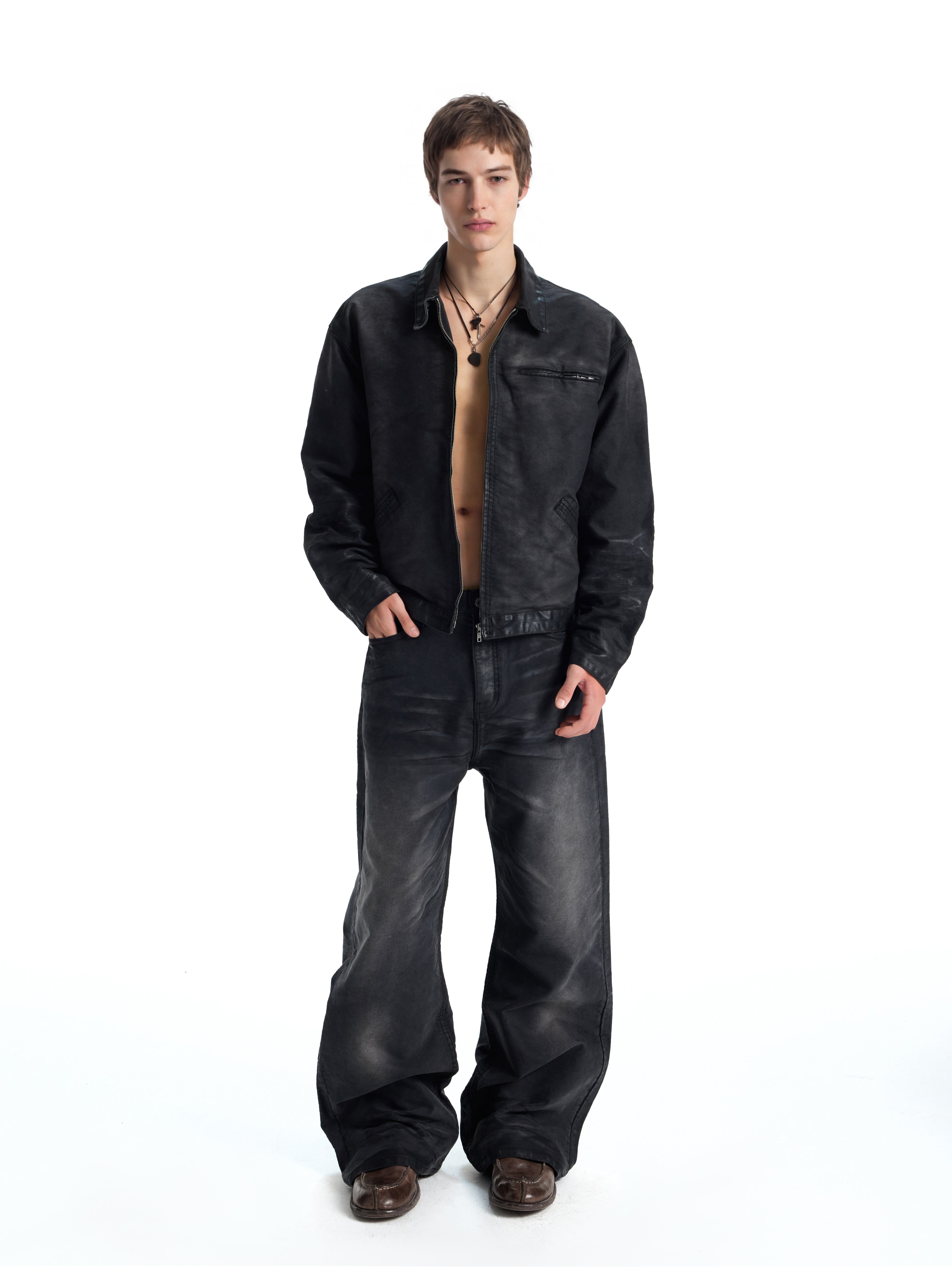 UNCLE RICH Mottled Painted Semi-Wax J97 Jacket