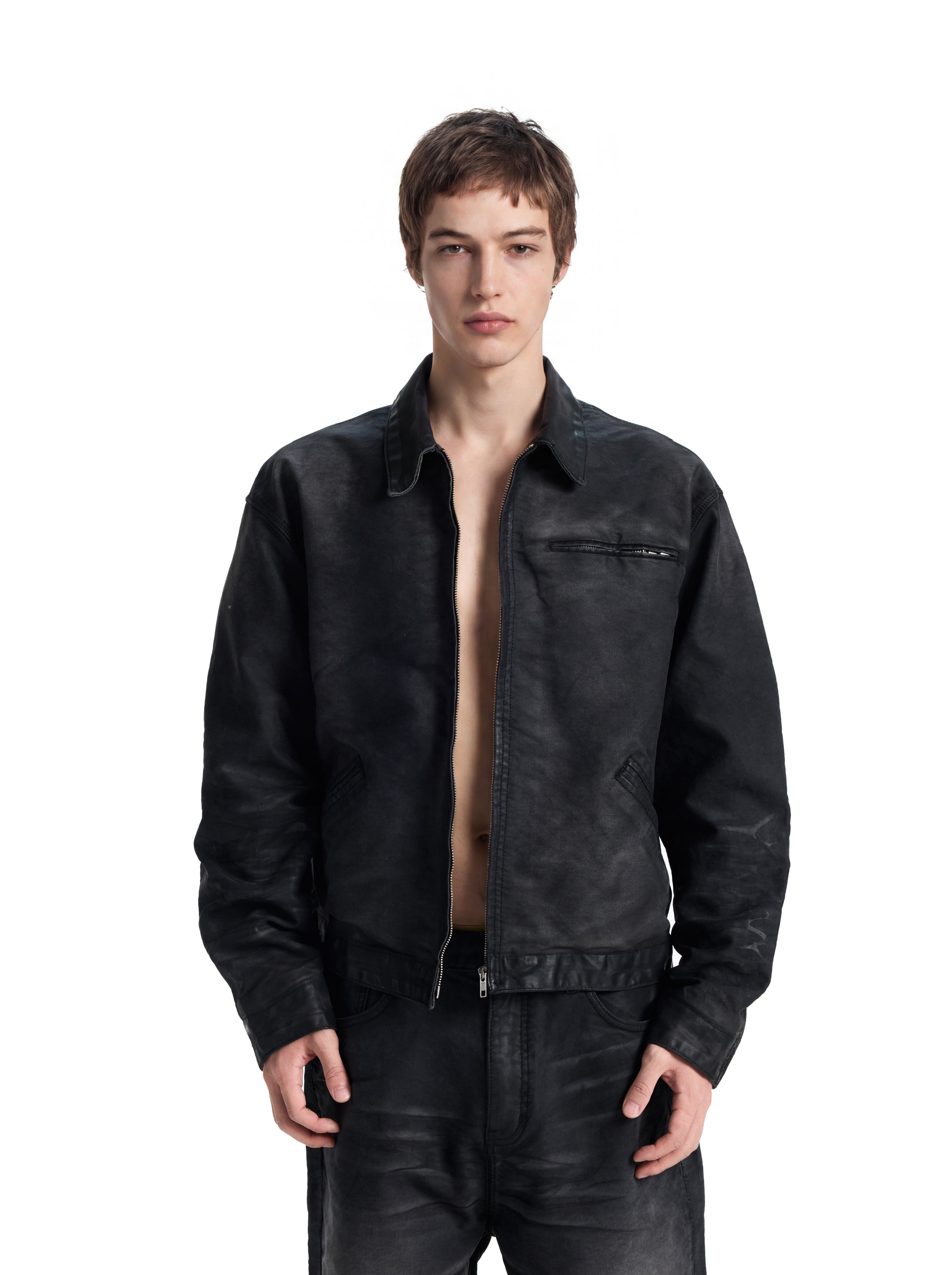 UNCLE RICH Mottled Painted Semi-Wax J97 Jacket
